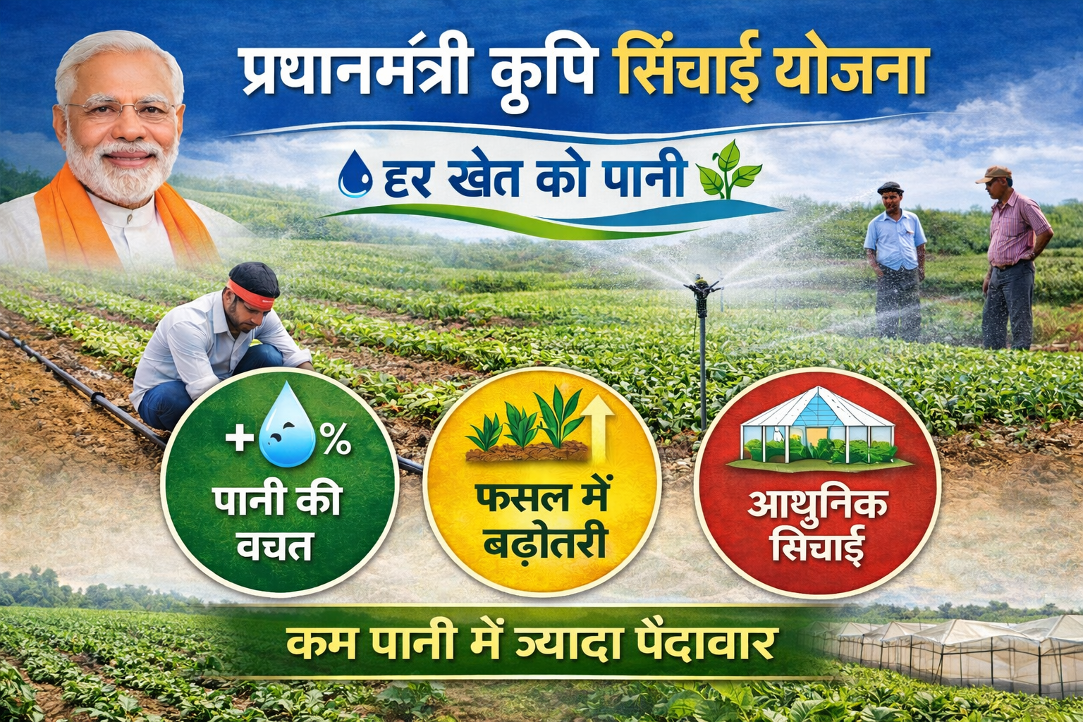 प्रधानमंत्री कृषि सिंचाई योजना (PMKSY) से किसानों को होने वाले लाभ