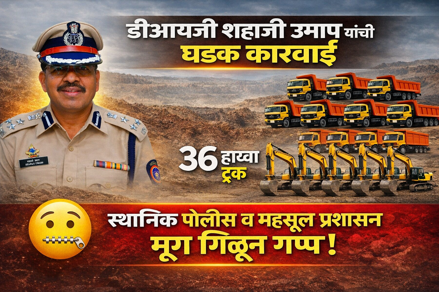 “डीआयजींची कारवाई गाजली; महसूल प्रशासनाची भूमिका संशयात!”