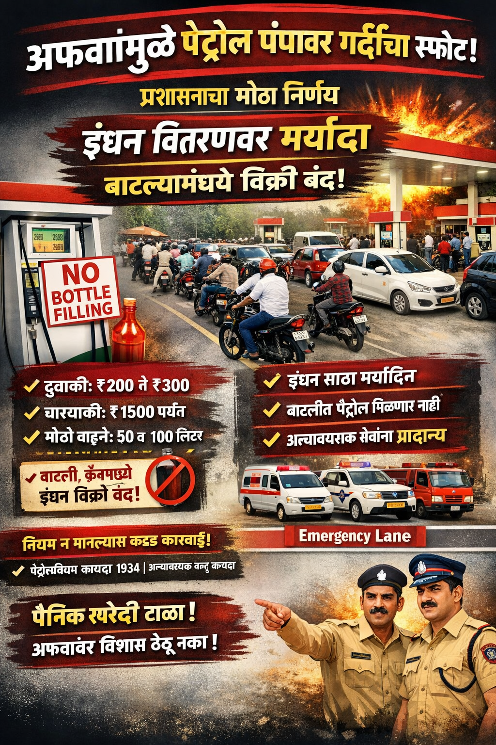 “पेट्रोल पंपांवर नियम कडक! जिल्हाधिकाऱ्यांचा मोठा निर्णय”