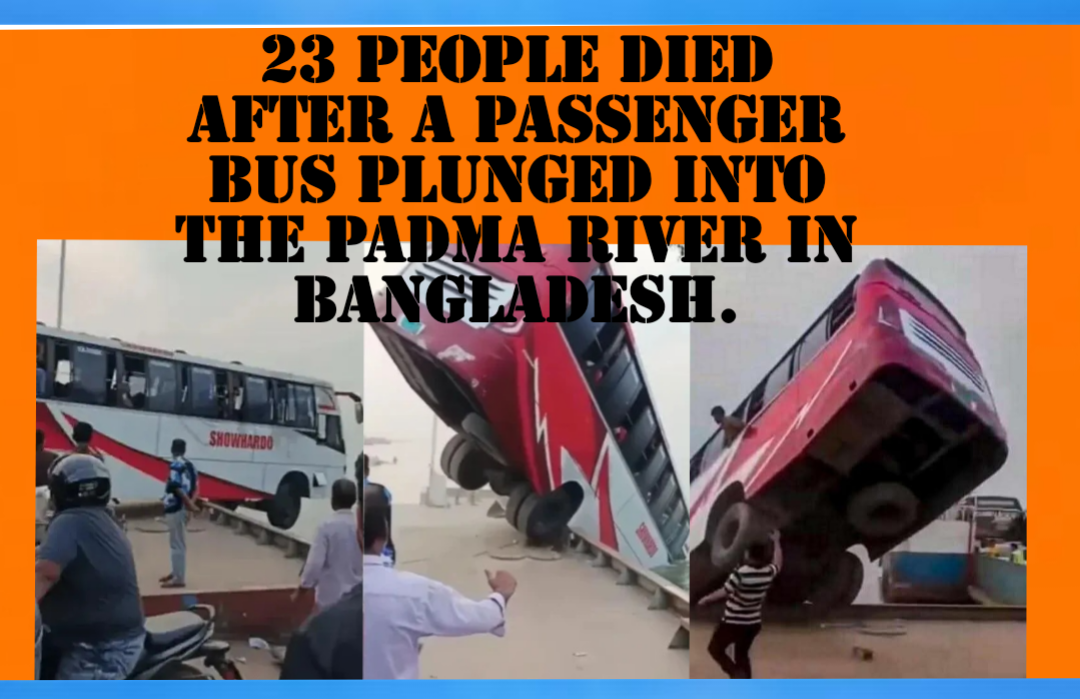 Horrific Accident In Bangladesh – Bus Plunges Into Padma River – 23 Dead