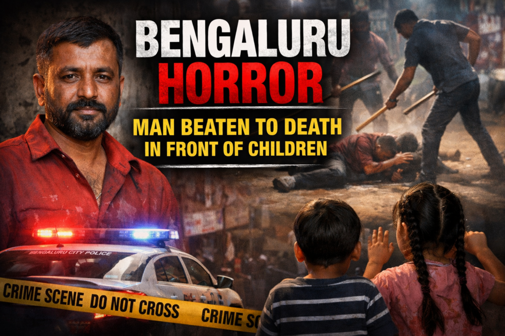 Bengaluru Horror: Man Beaten to Death in Front of Children, Shocking Attack Caught on Camera