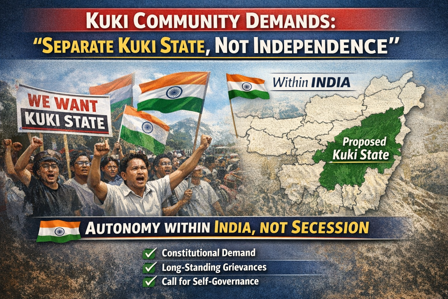 Kuki Community Clarifies Demand in Manipur: Seeks Autonomy, Not Independence