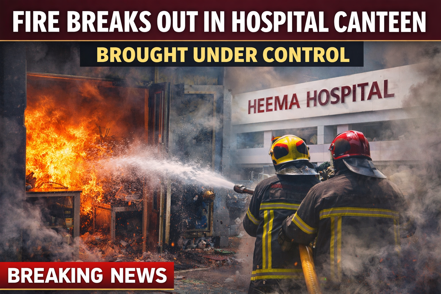 Fire Breaks Out in Hospital Canteen, Brought Under Control