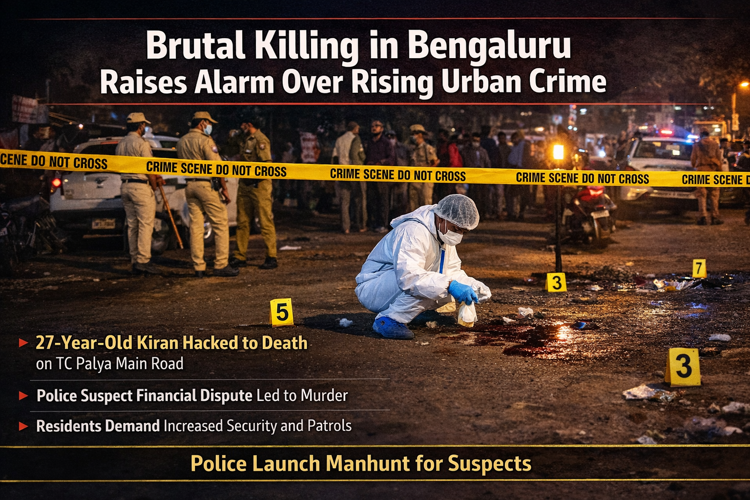 Brutal Killing in Bengaluru Raises Alarm Over Rising Urban Crime