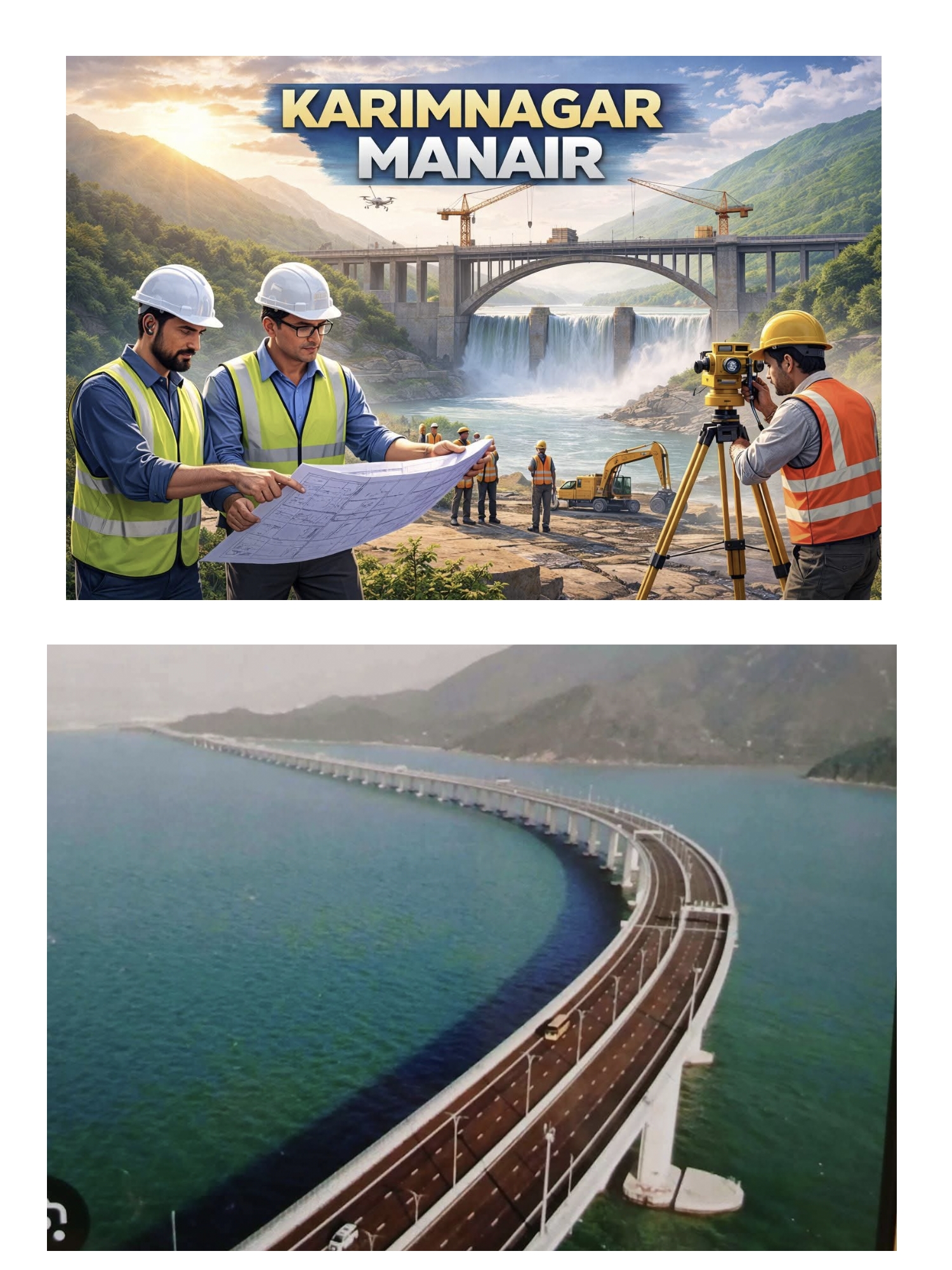 మానేరు పై బ్రిడ్జి నిర్మాణానికి ఇంజనీర్ల సర్వేలు వేగం