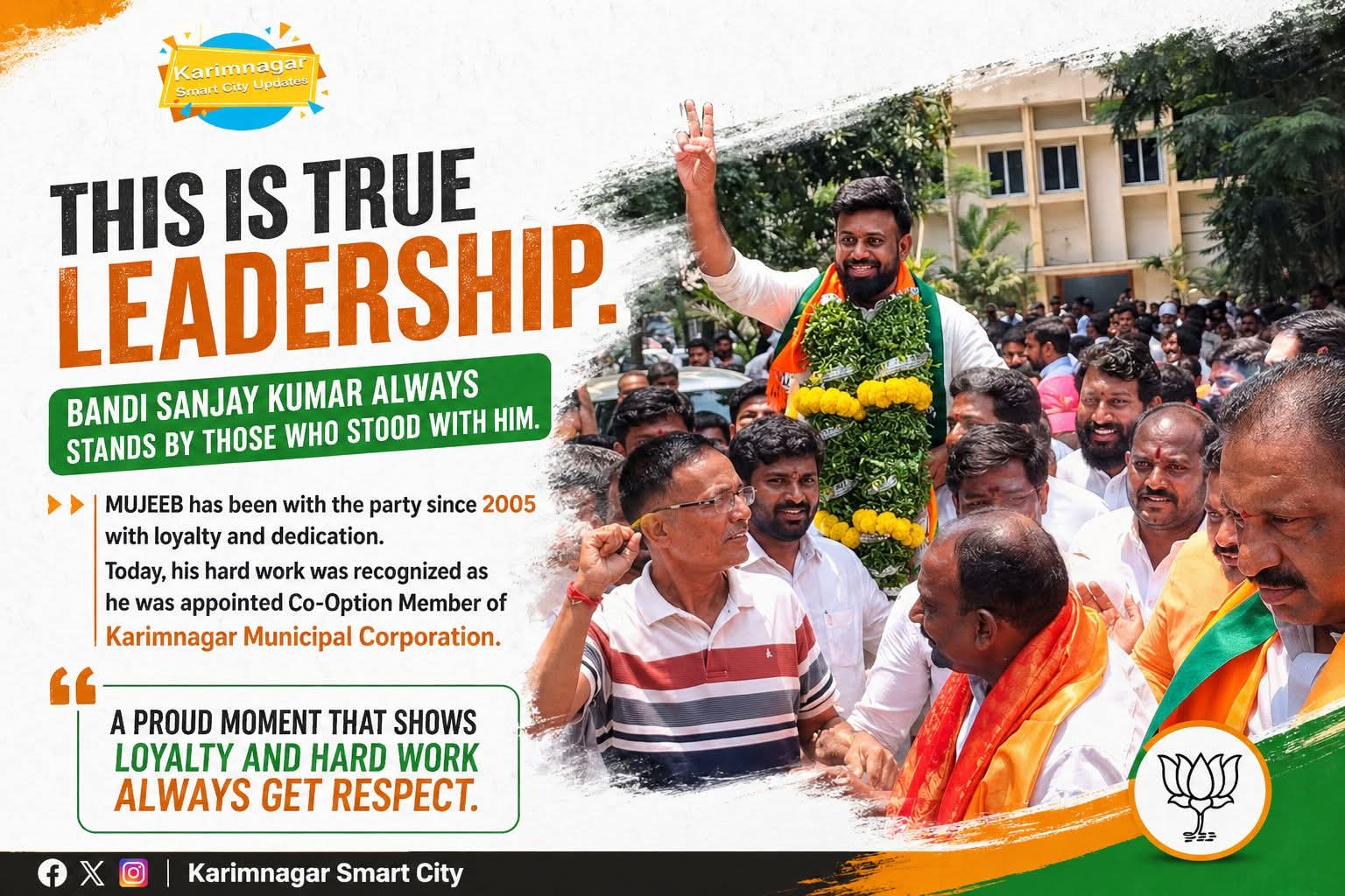 Bandi Sanjay Rewards Loyalty – A Strong Message to Every Karyakarta