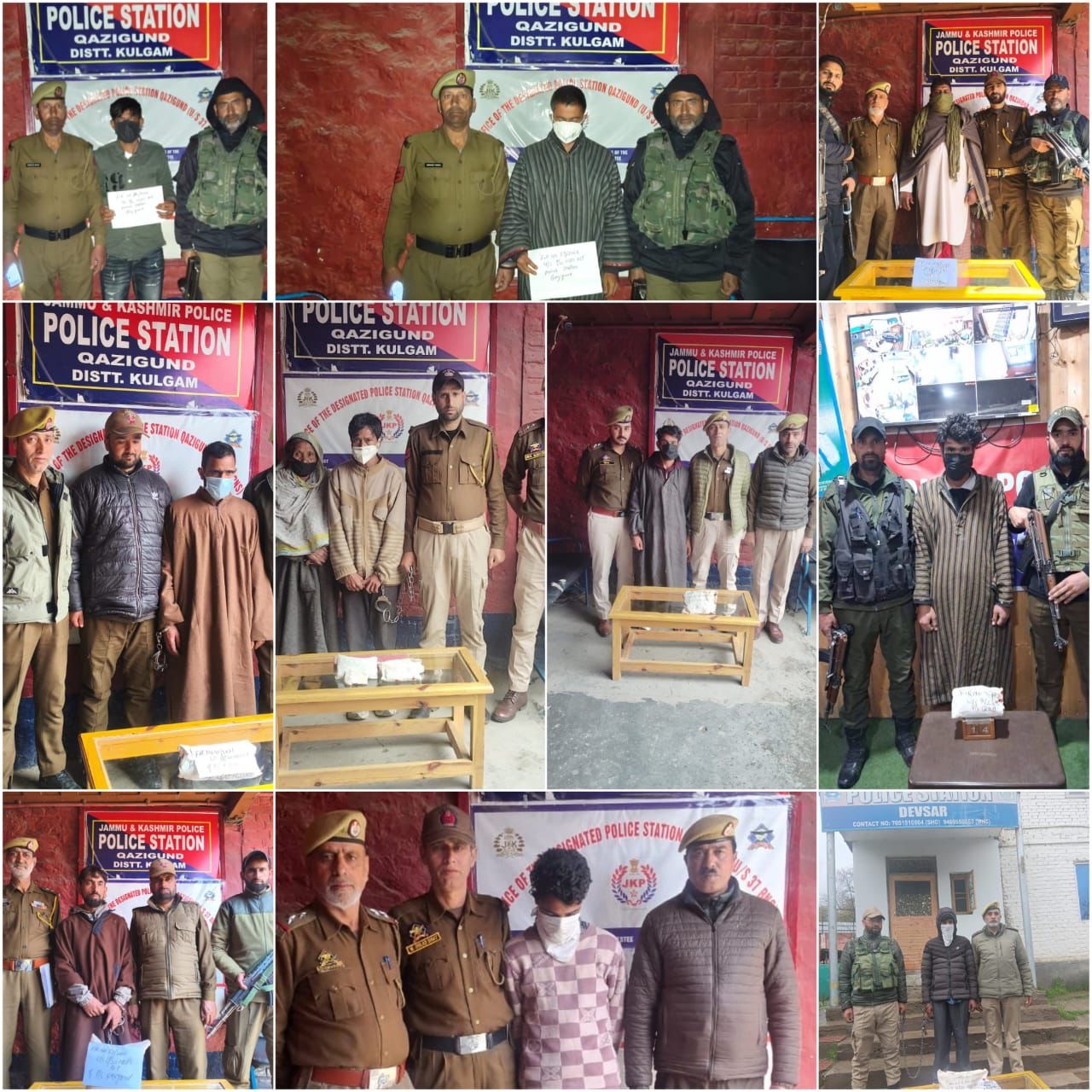 Kulgam Police Cracks Down on Narcotics Drug Smugglers under NDPS Act: 10 FIRs Registered
