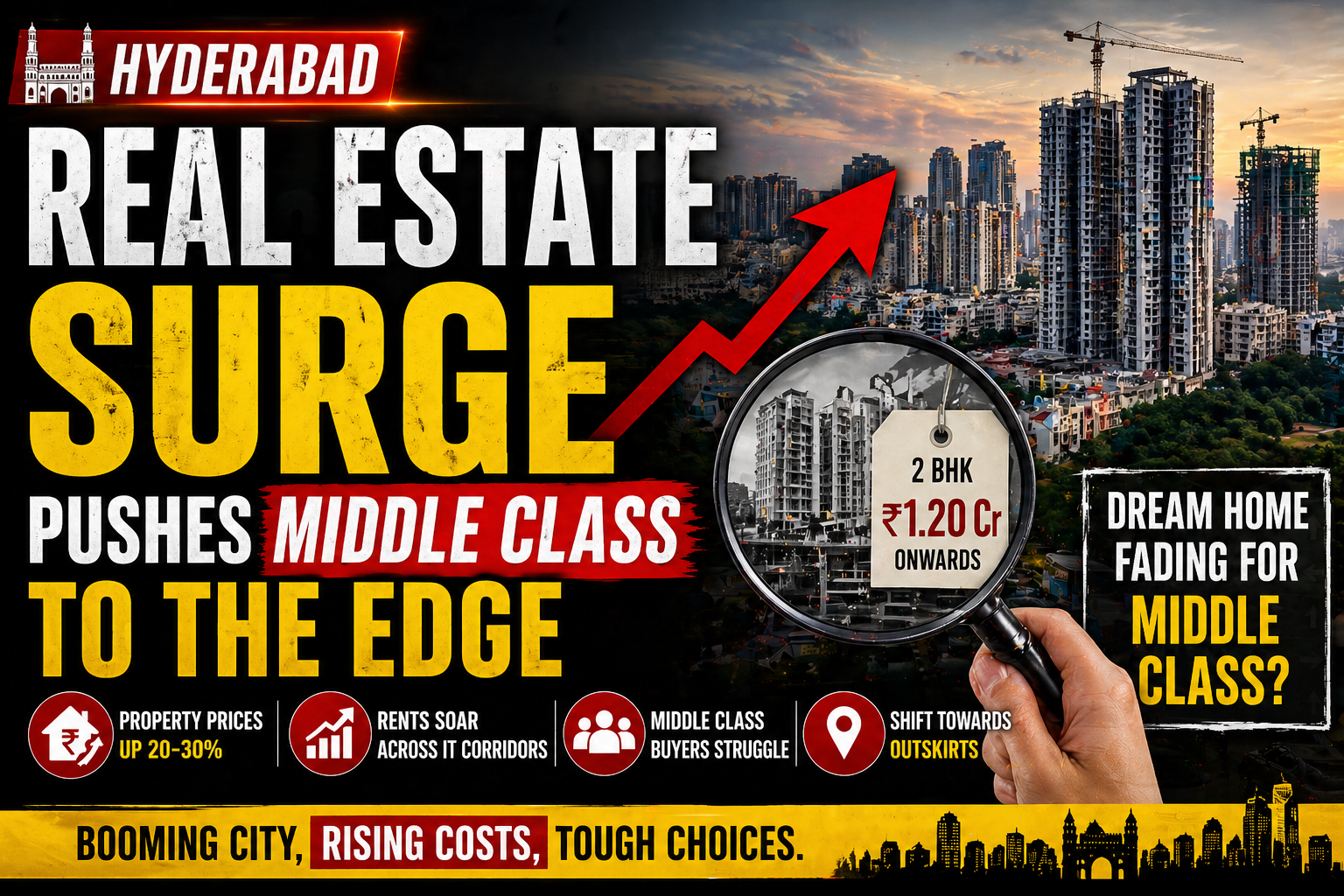 Hyderabad’s Real Estate Growth Raises Affordability Concerns for Middle-Class Buyers