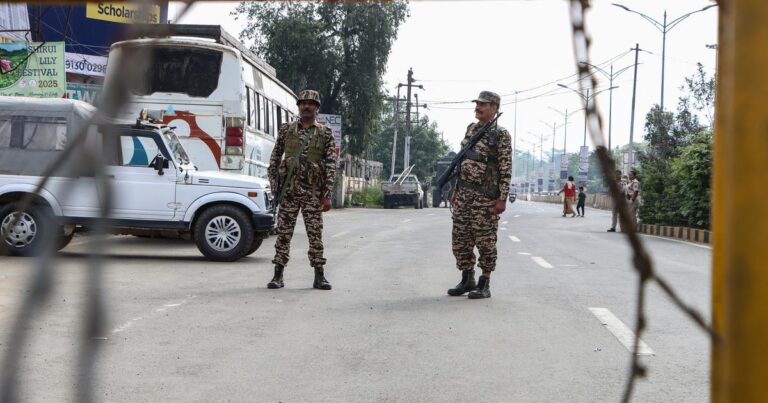 Clashes Erupt in Manipur's Bishnupur: Several Injured as Protesters Torch Security Vehicles