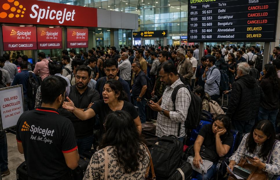 SpiceJet Cancellations and Delays from Mumbai Trigger Passenger Chaos, Raise Reliability Concerns