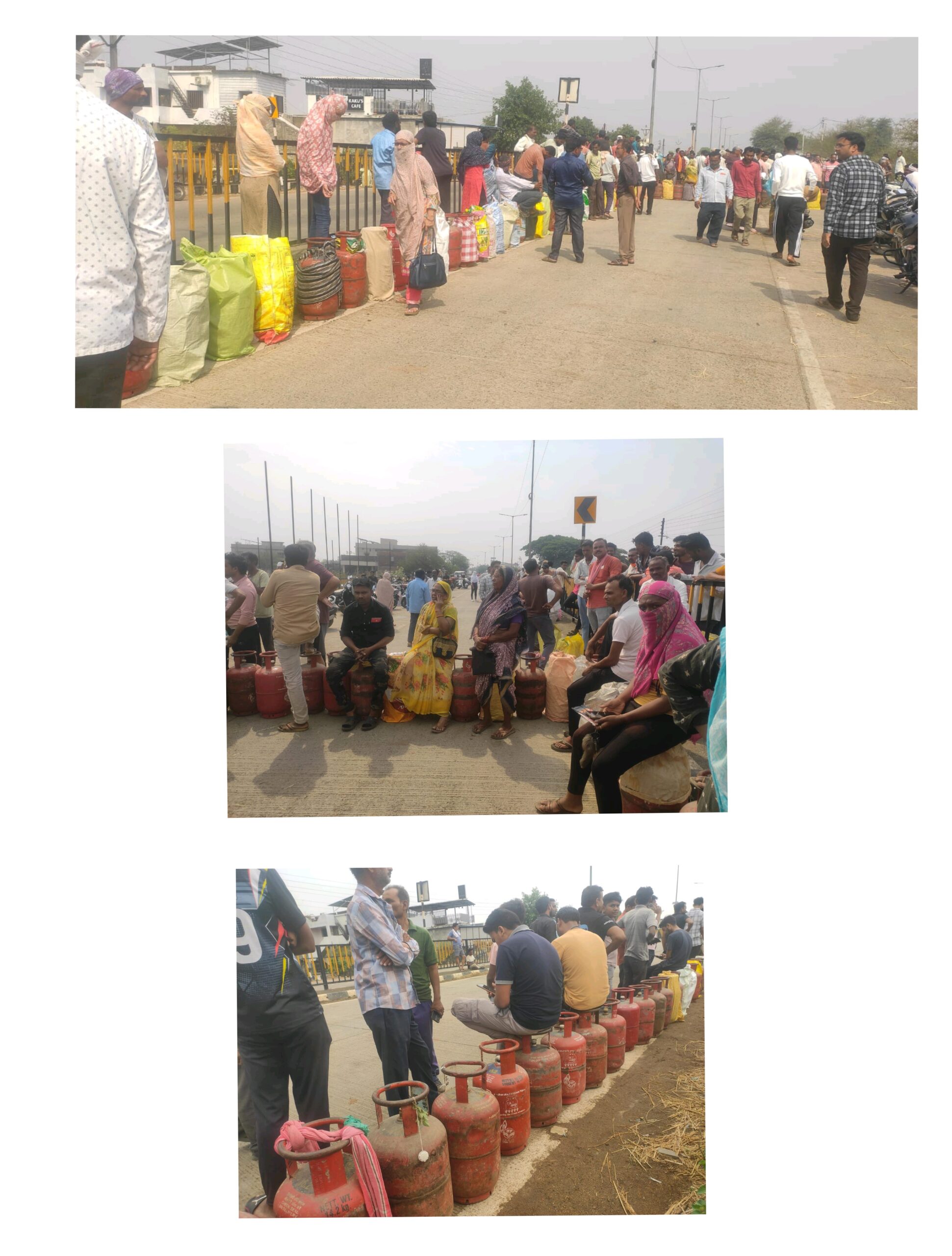 गॅस सिलेंडरच्या तुटवड्यामुळे महामार्ग रोखला; डॉ. यशवंत लांजेवार यांच्या हस्तक्षेपानंतर ३२० अतिरिक्त सिलेंडर वाटप