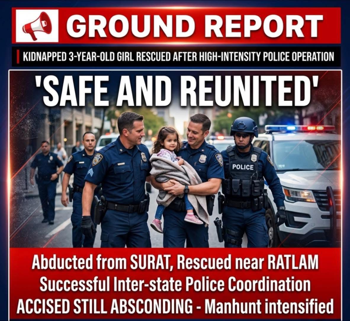 📢 GROUND REPORT | KIDNAPPED 3-YEAR-OLD GIRL RESCUED AFTER HIGH-INTENSITY POLICE OPERATION