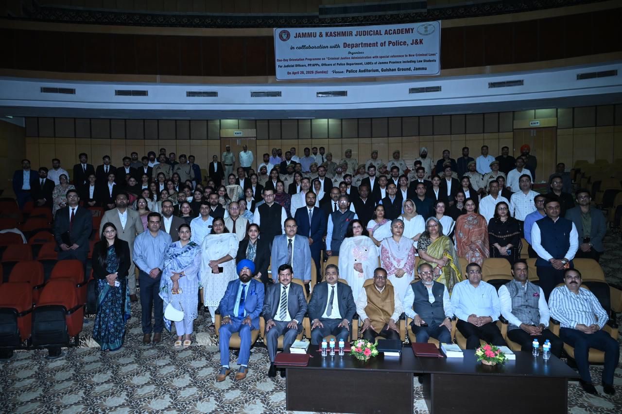 *J&K Judicial Academy Holds Orientation on New Criminal Laws in Jammu*