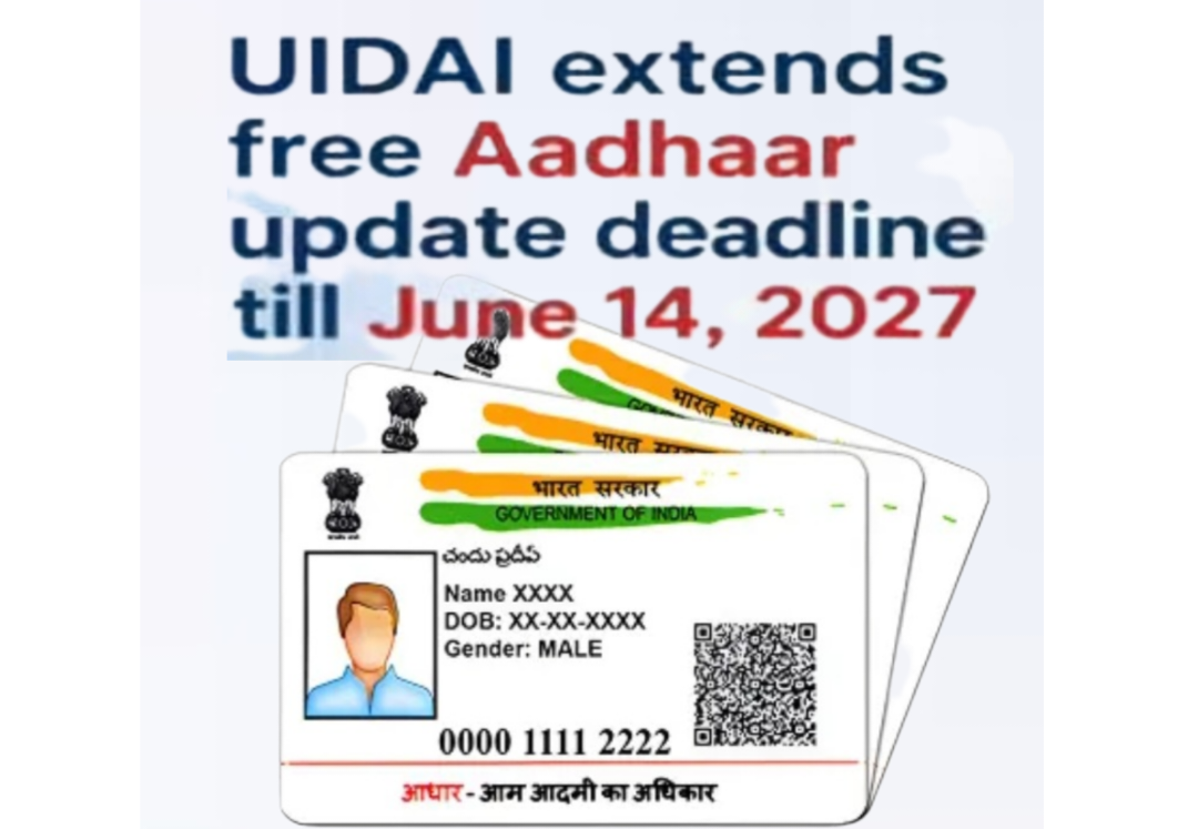 Extends Deadline For Free Online Aadhaar Card Updates