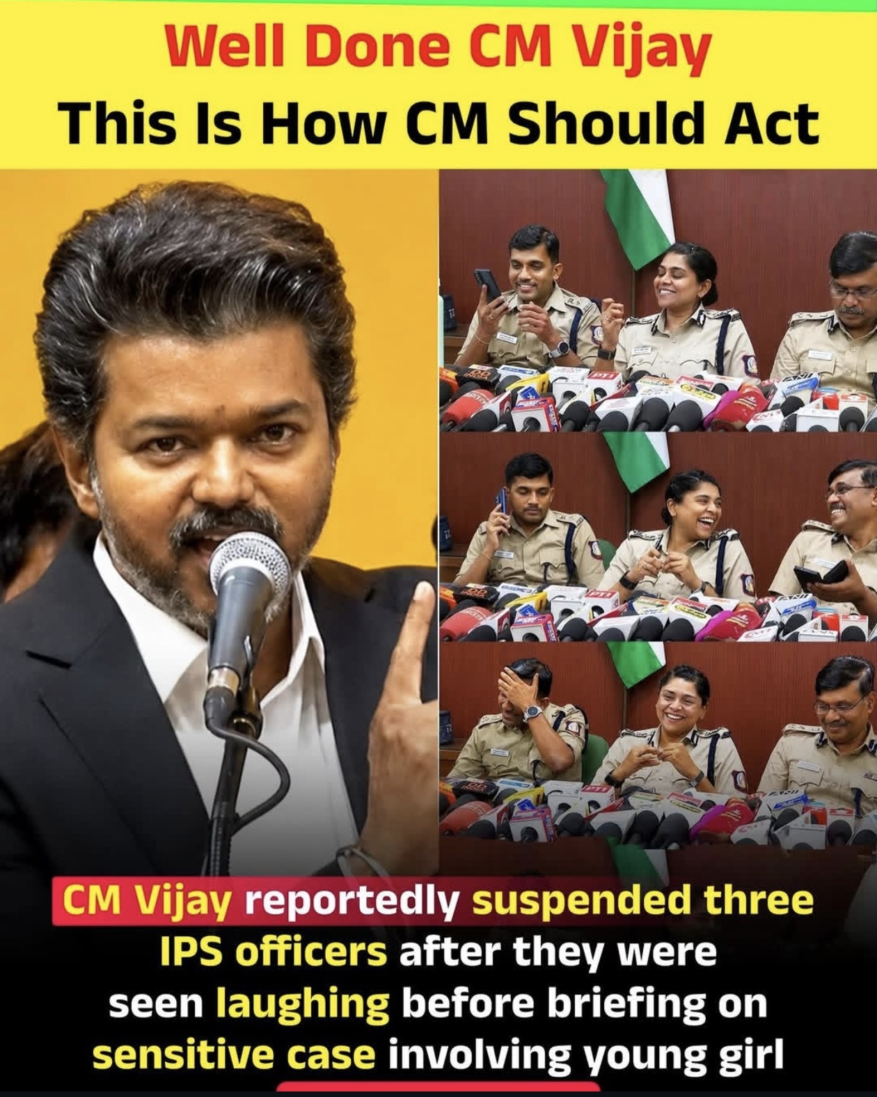 Viral Video of IPS Officers Before Media Briefing Triggers Debate Over Professional Conduct