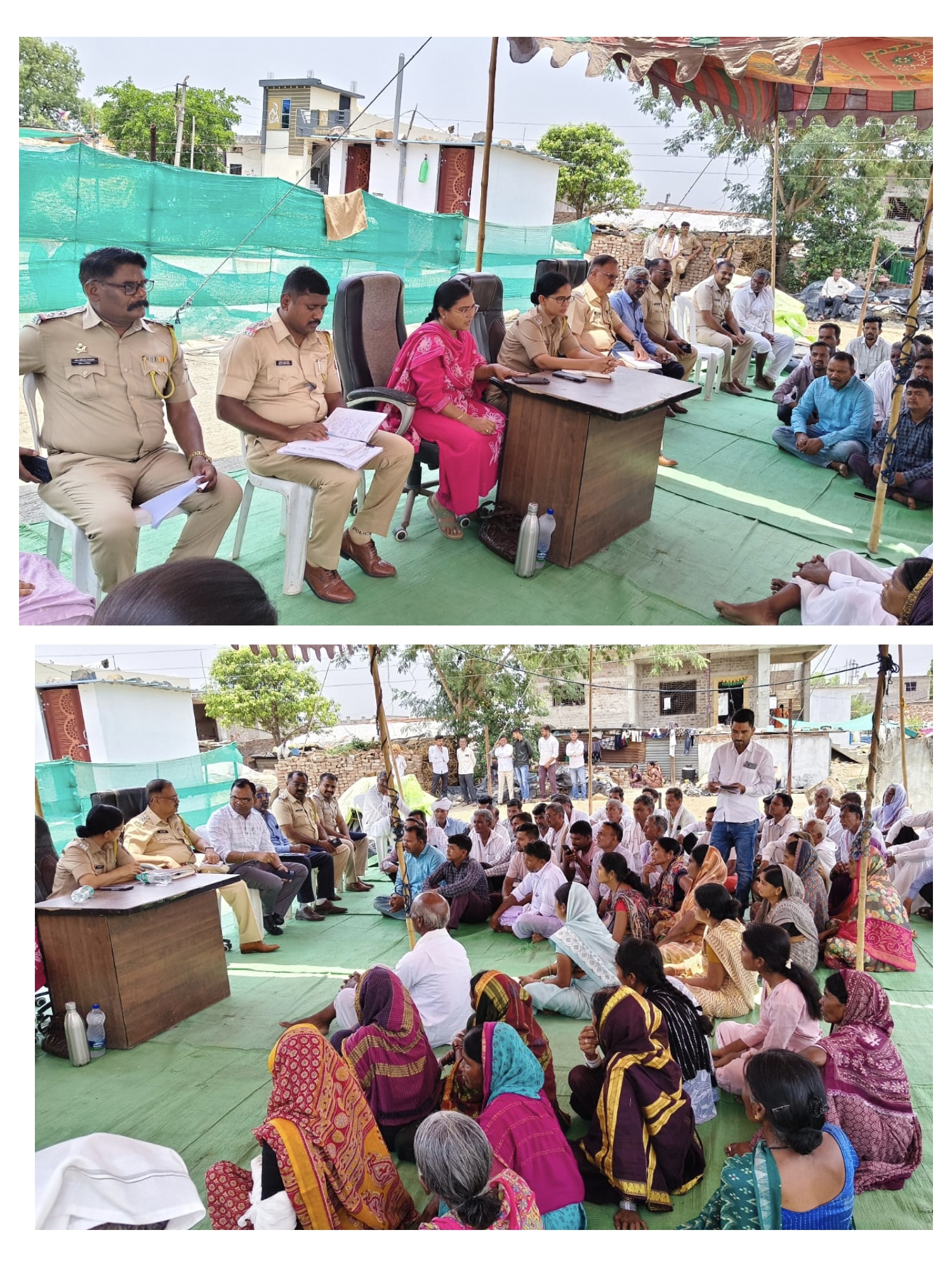 Kundalwadi Police, Revenue Officials Hold Peace Meeting in Mashti Village