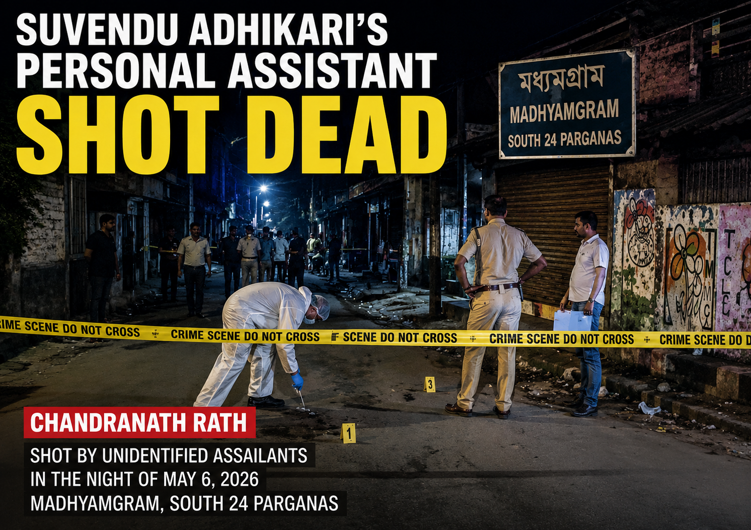 Political Leader’s Associate Killed in Shooting Incident in West Bengal
