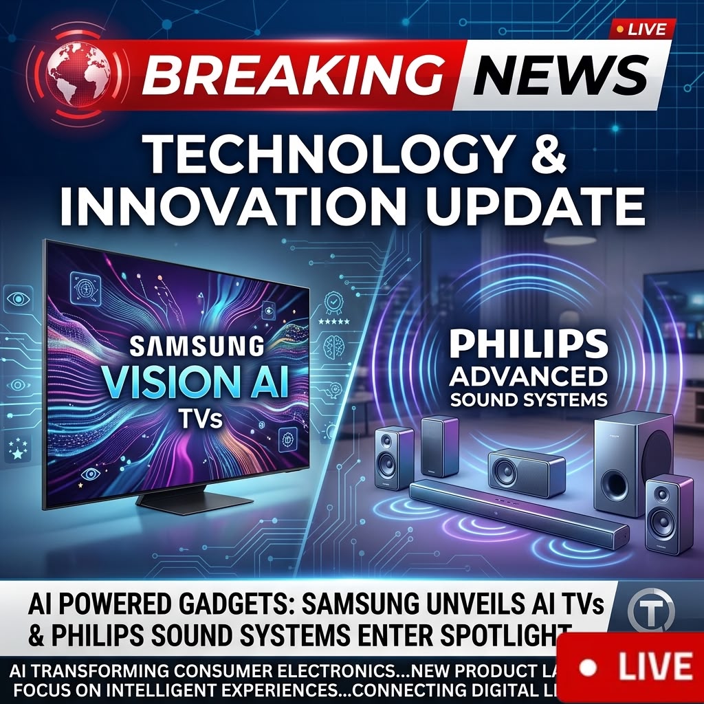 Technology & Innovation Update: Samsung Introduces Vision AI TVs as AI-Powered Gadgets and Philips Sound Systems Gain Attention