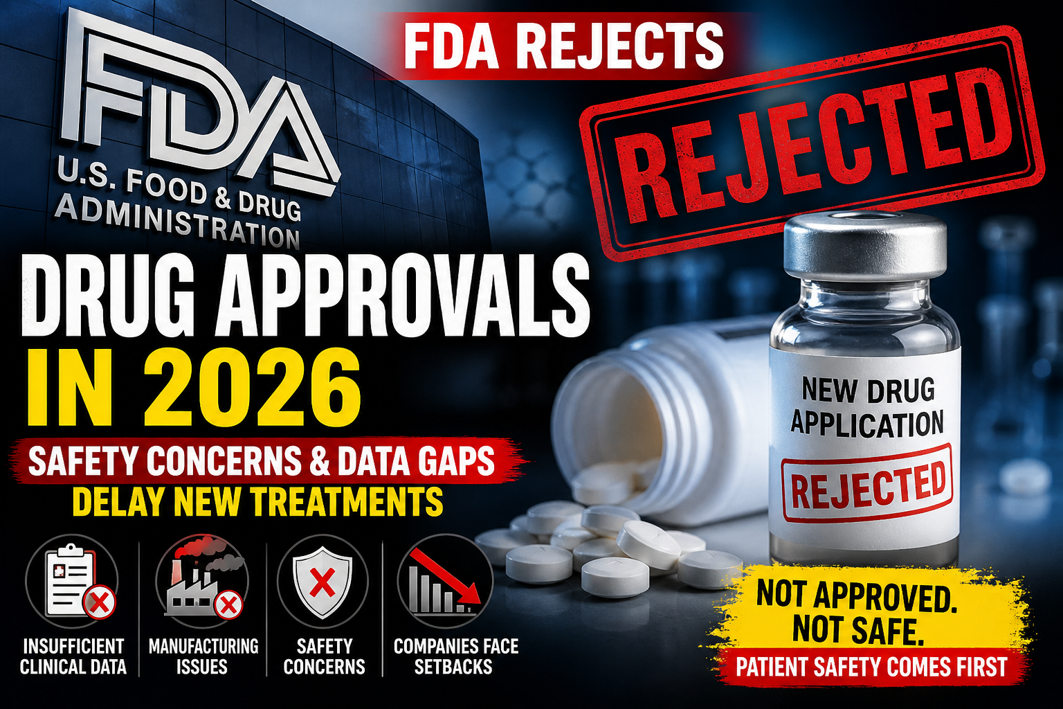 FDA Rejections Highlight Stricter Standards in Drug Approval Process