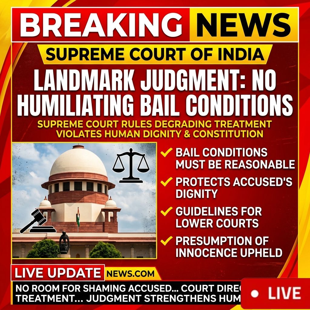 Supreme Court on Bail Conditions: Strong Judicial Emphasis on Human Dignity and Fair Treatment