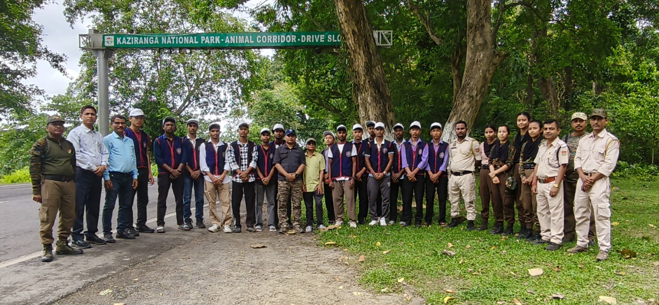 Garbage Clean-up Drive at Panbari Animal Corridor in Kaziranga by NSS Volunteers of JDSG College, Bokakhat.