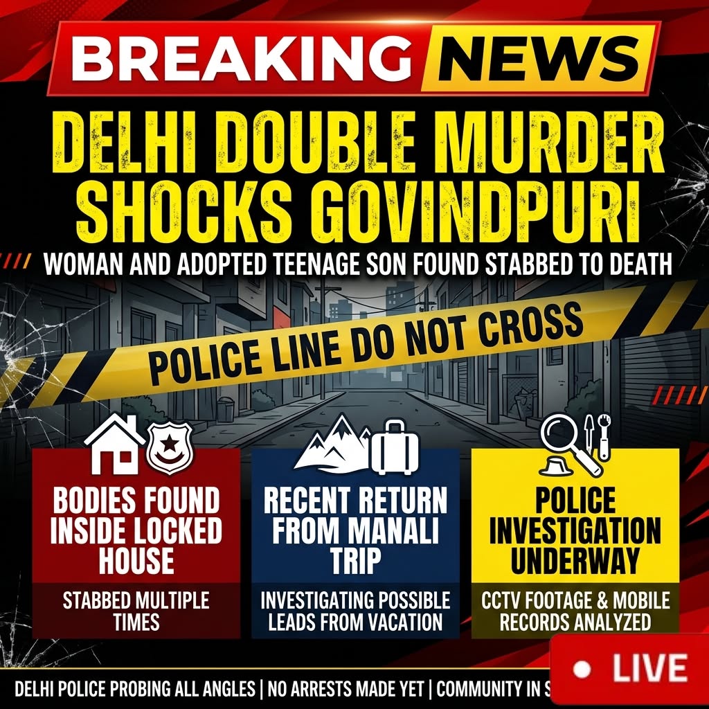 Delhi Double Murder Case Under Investigation in Govindpuri Area