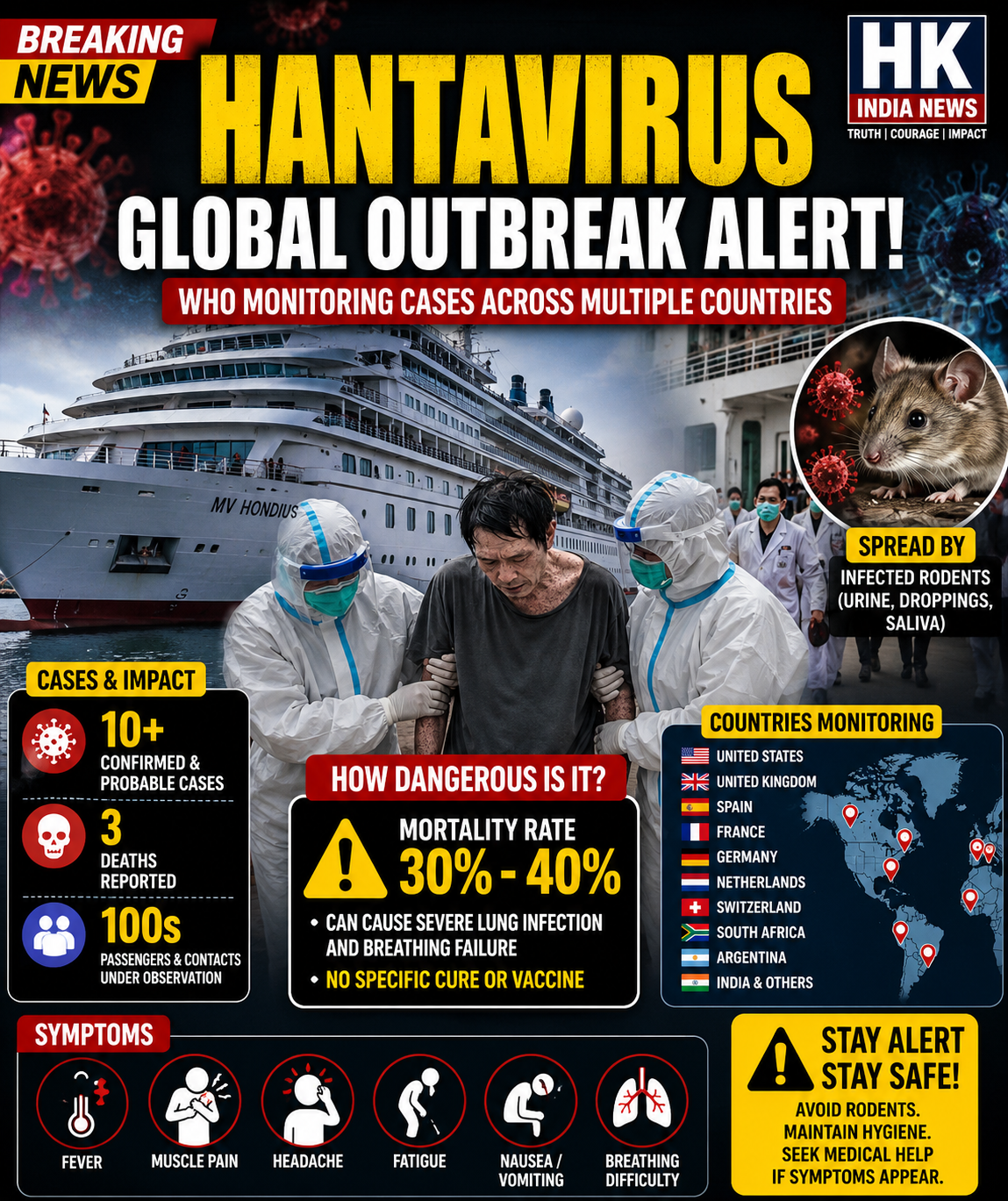 Health Agencies Monitor Reports of Hantavirus Concerns Following International Travel Exposure