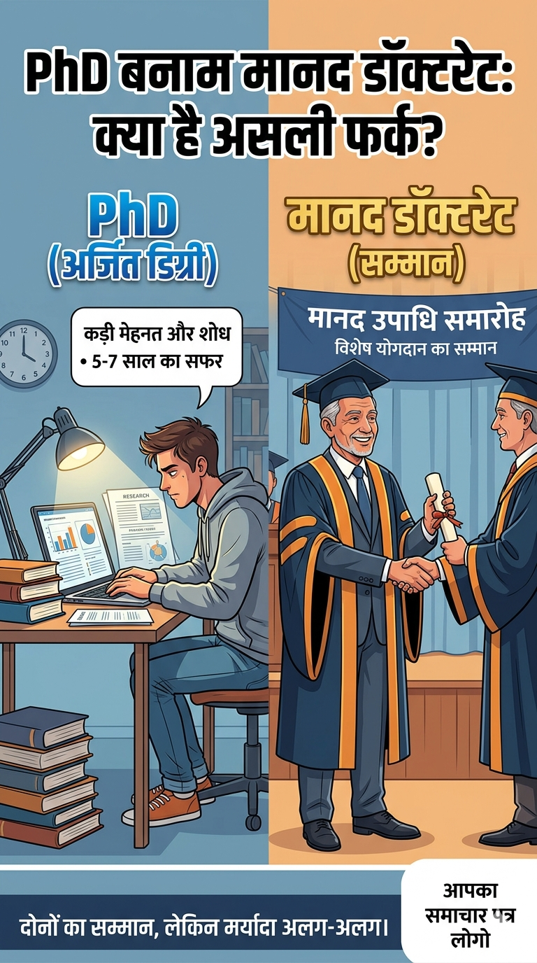 पीएचडी बनाम मानद डॉक्टरेट: क्या है अंतर और कैसे समझें दोनों की भूमिका?