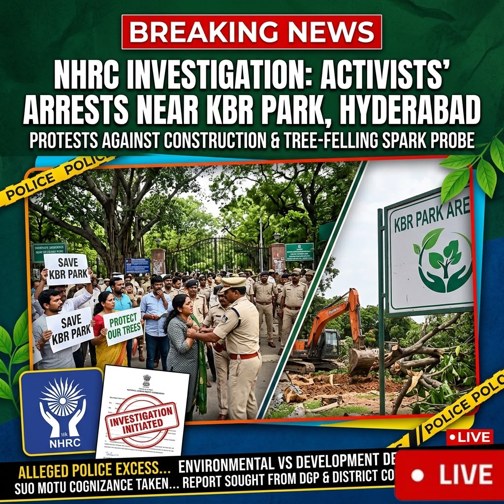 NHRC Initiates Inquiry Into Activists’ Detention Near KBR Park in Hyderabad