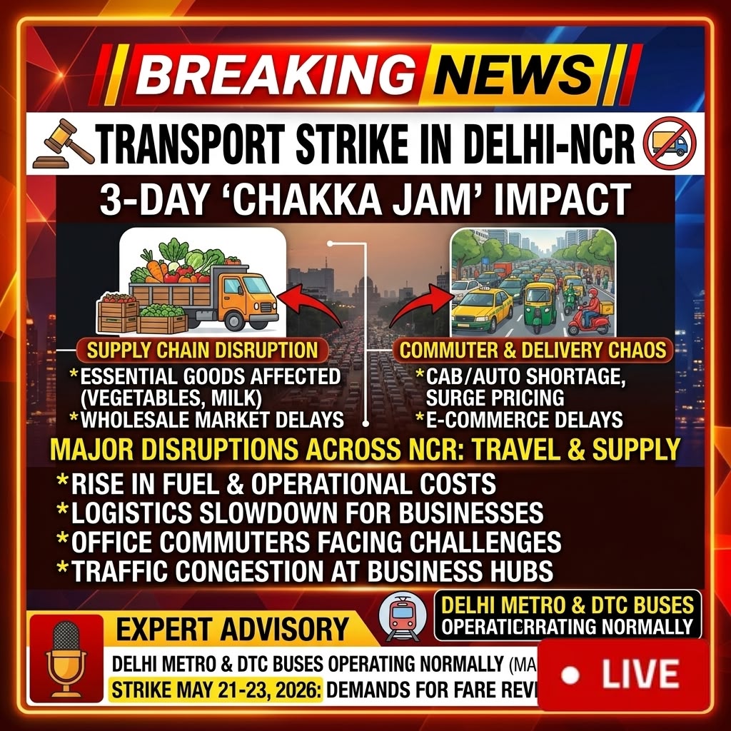 Transport Strike May Impact Supply and Commuting Across Delhi-NC