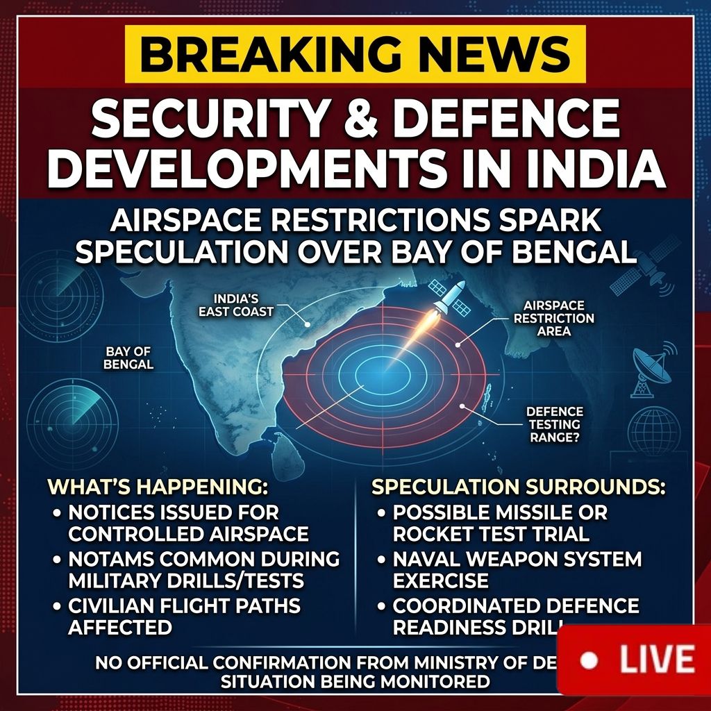 Temporary Airspace Restriction Over Bay of Bengal Draws Attention