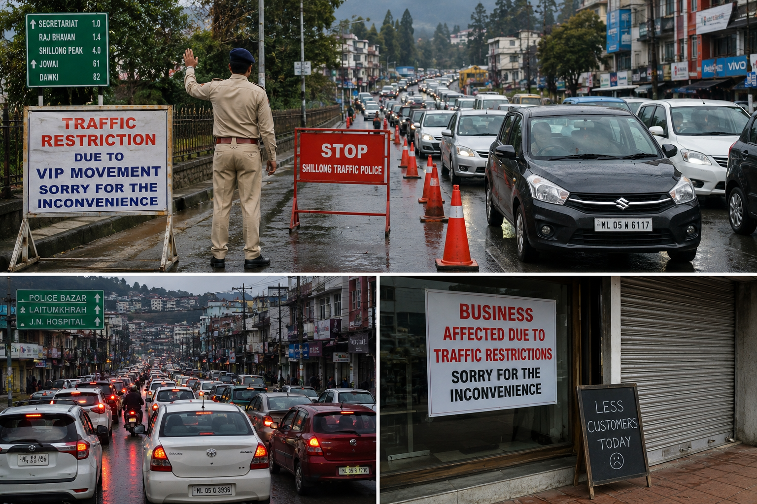 Traffic Restrictions During Amit Shah’s Visit Cause Disruptions Across Shillong